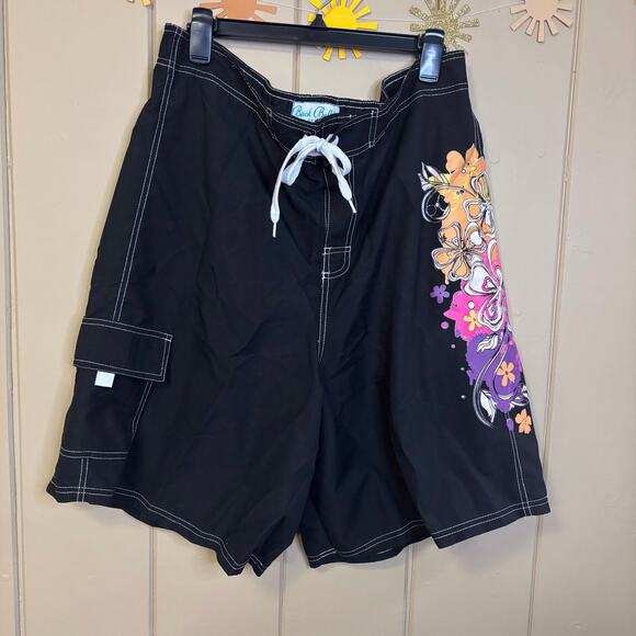 Beach Belle Swimwear Pants - Beach Belle Women’s Board Shorts cargo pocket 3X new with tag Black